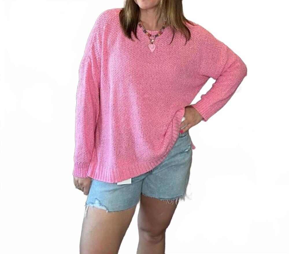 NEW WISHLIST oversized knit sweater in pink